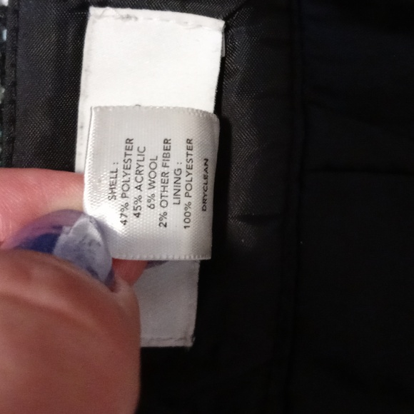 🍁LOFT🍁 - Green/Gray Tweed Wool Blend Skirt - Picture 8 of 11